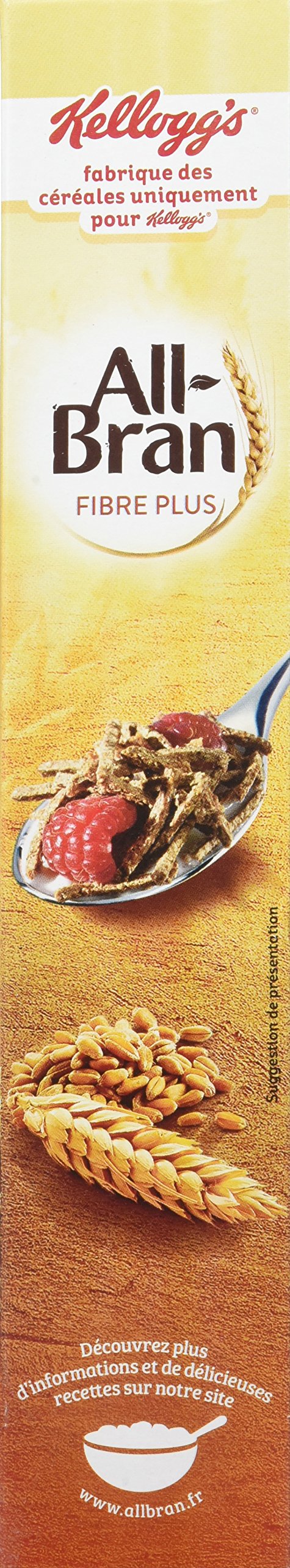 Kellogg's All-Bran Céréales au son de blé riches en fibres alimentaires 500 g - Lot de 6