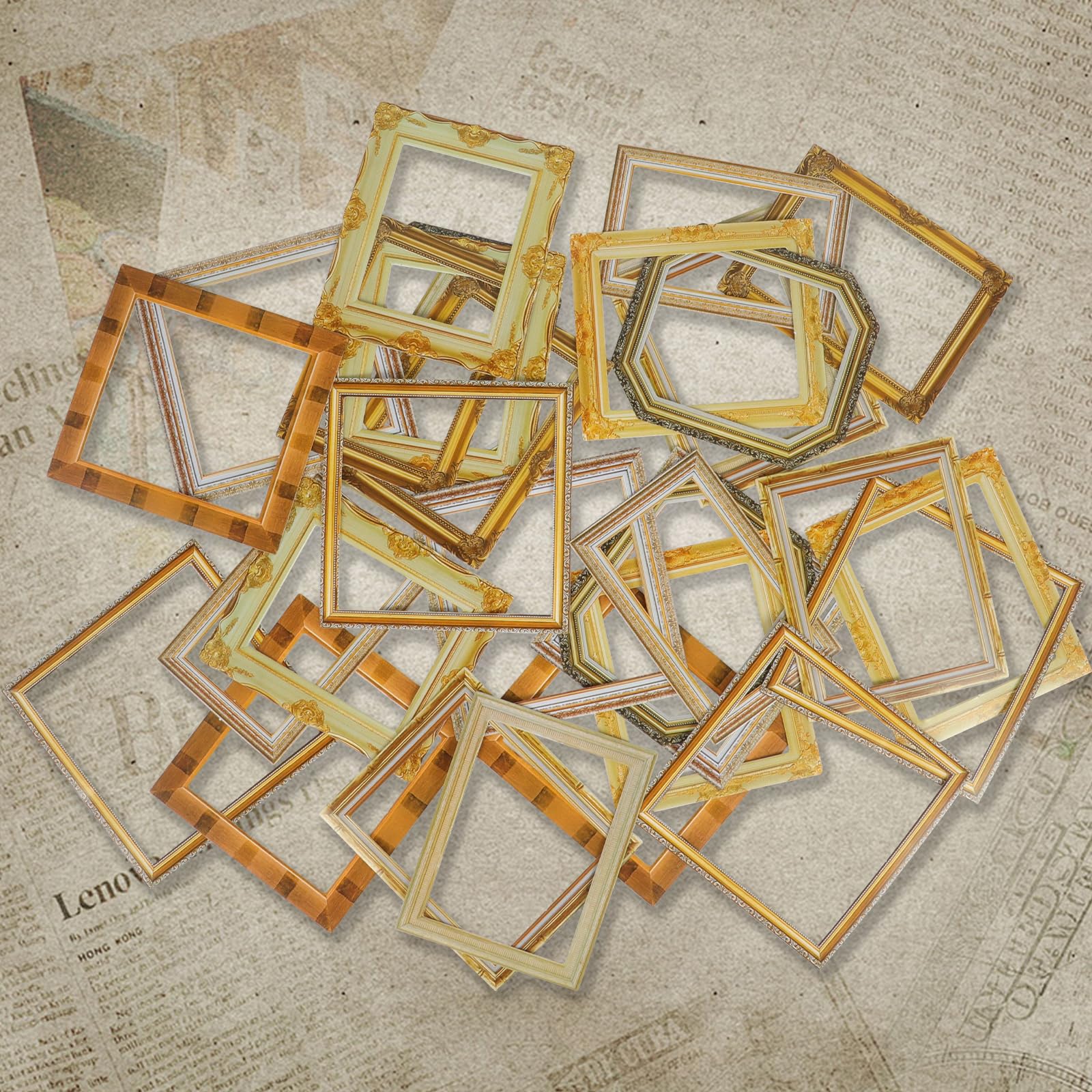 Picture Frame Sticker Snapklik.com : Vintage Picture Frame Stickers - 30 PCS Retro Scrapbook ...