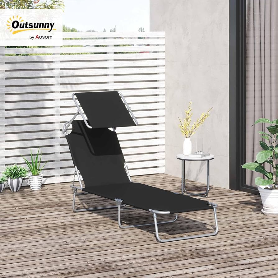 Outsunny Outdoor PE Rattan Wicker Sun Chaise Lounger Recliner Garden Chair With 5 Level Adjustable Backrest And 2~17ahc4a75vg01