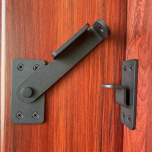 Miniatura 6 de Cerradura de cierre abatible, cierre de puerta resistente de 90 grados con orificio para candado, cerradura de cerrojo de puerta de seguridad,