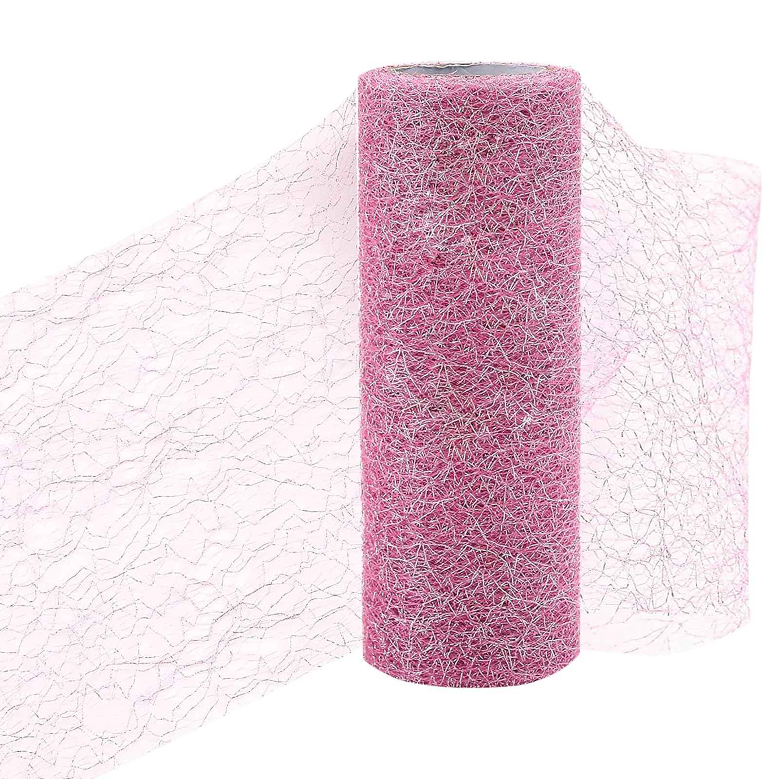 Metallic Pink Table Runner, 30cm x 15m Metallic Glitter Table Runners Roll for Dining Sequin Tables Runner Wedding Party Decorations