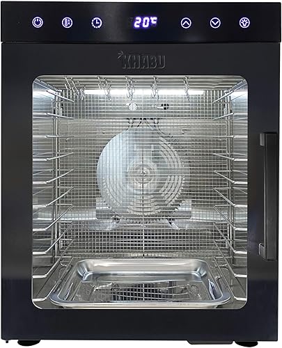 Miniatura 9 de Biltong Boss Biltong - Deshidratador de alimentos de acero inoxidable con control de temperatura completo, capacidad de 10 bandejas, para carne,