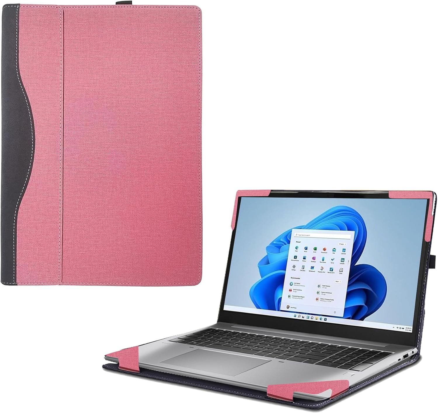 Laptop Case for Lenovo Yoga 7i Gen 5 & Yoga 7 15ITL5 Laptop Cover 2-in-1 Dropproof Case 15 Inch Computer Sleeve Computer Accessories (Pink)
