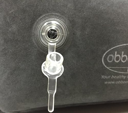 Miniatura 3 de ObboMed HR-7600 Almohada inflable portátil de cuña para cama con superficie de terciopelo para dormir, viajes, vacaciones de viaje, indención