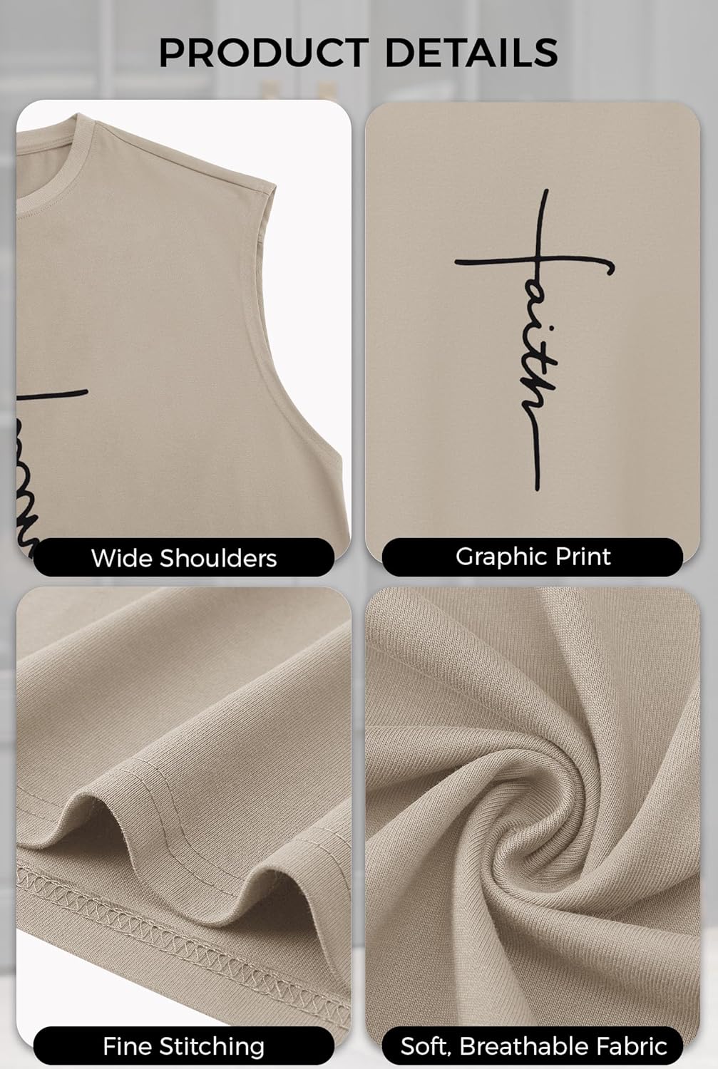 Men Graphic Muscle Tank Top Gym Workout Summer Casual Sleeveless Shirts (S-XXL) - Image 6