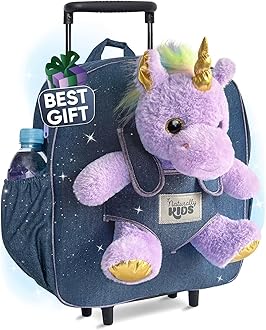Kids Backpack for Girls Boys w Stuffed Animal