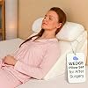 Bed Wedge Pillow for Sleeping -Adjustable Post Surgery Pillow 7 in 1 -%100 Memory Foam -Head Support Cushion -Incline -Leg Elevation -Pregnancy - Snoring - Washable Cover -Large 24 Inch
