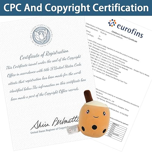 Miniatura 5 de Niuniu Daddy Boba - Peluche de 9.4 pulgadas, diseño de té con burbujas y leche pequeño, peluche suave y blando para niños