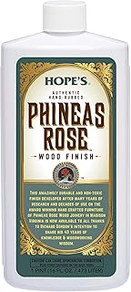 Hope's Phineas Rose Wood Finish and Sealer, Specially Formulated Tung Oil with Lemongrass for Furniture & Floors, 16 Oz