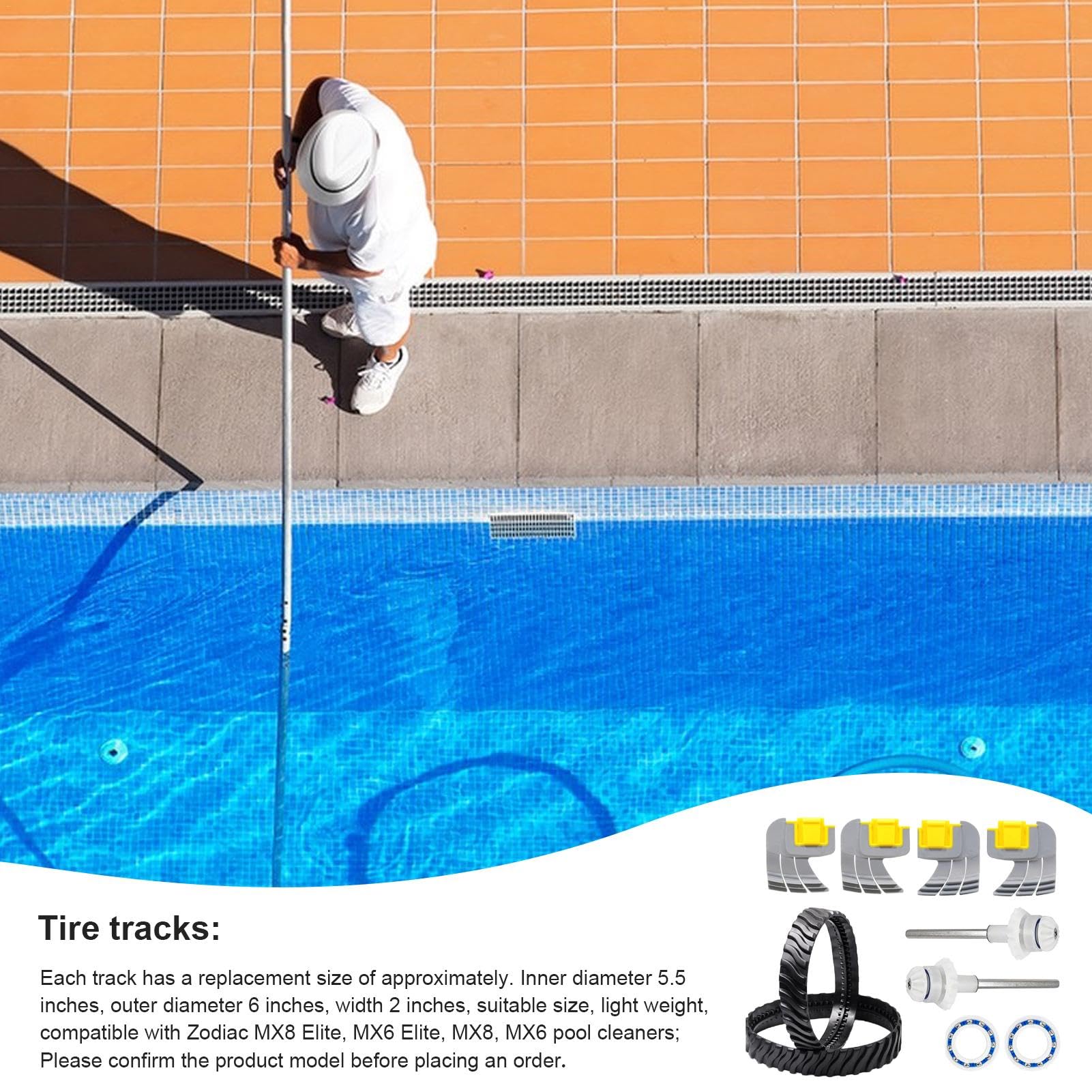 Kit de Repuesto para Limpiador de Piscina, Accesorio de Limpieza de Piscina para Limpiador de Piscinas MX8 y MX6
