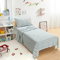 Vista 42 de Yaxa Basics: juego de sábanas para niños de microfibra suave y ligera, fácil de lavar, 3 piezas, tamaño Twin, Aqua brillante, diseño sólido