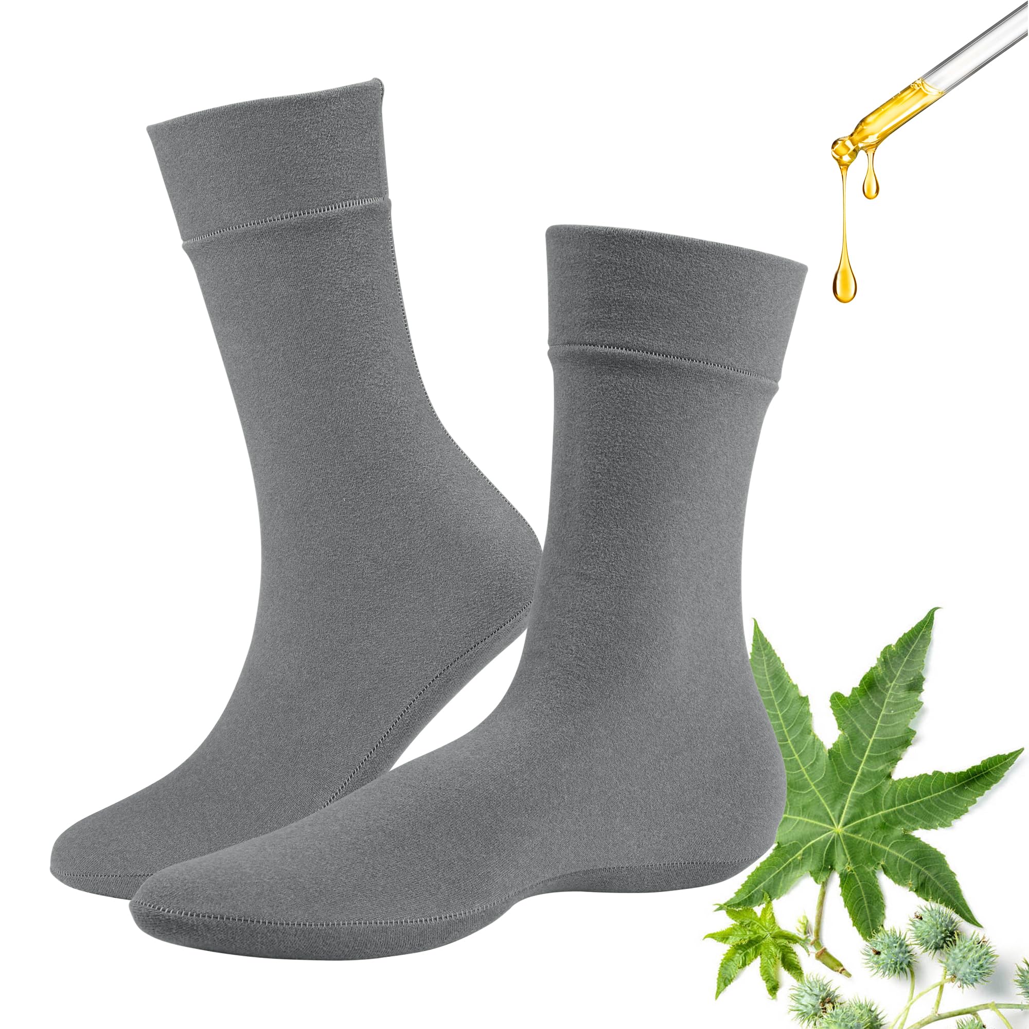 Leekalos Castor Oil Feet Wrap,Castor Oil Warp for Toes,Reusable Castor Oil Pack Wrap Organic Cotton for Women,Castor Oil Pack Kit for Feet Arthritis and Feet Tingling feet Cracking (Oil Not Include)