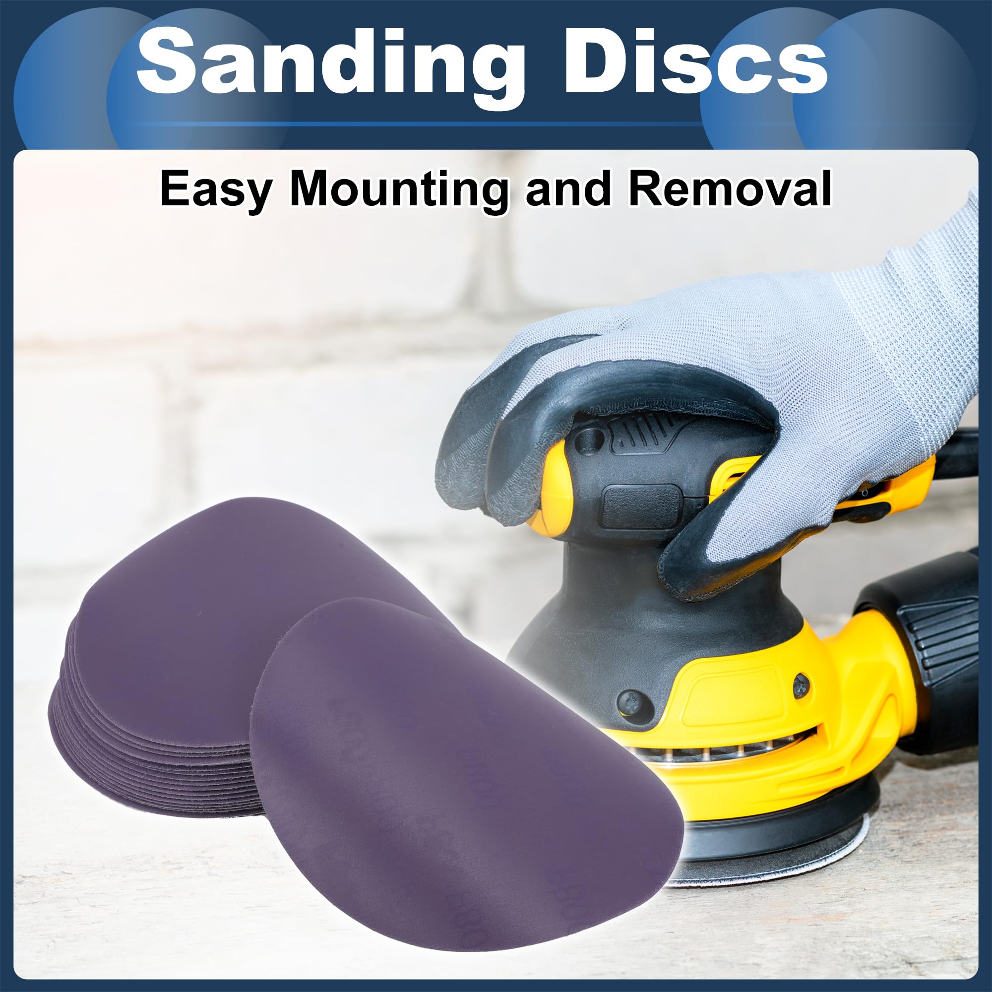 INFINAUTO Sanding Discs,6" 800 Grit Automotive Repair Round Hook and Loop Sandpaper Ceramic Purple, 20 Pcs - Image 2