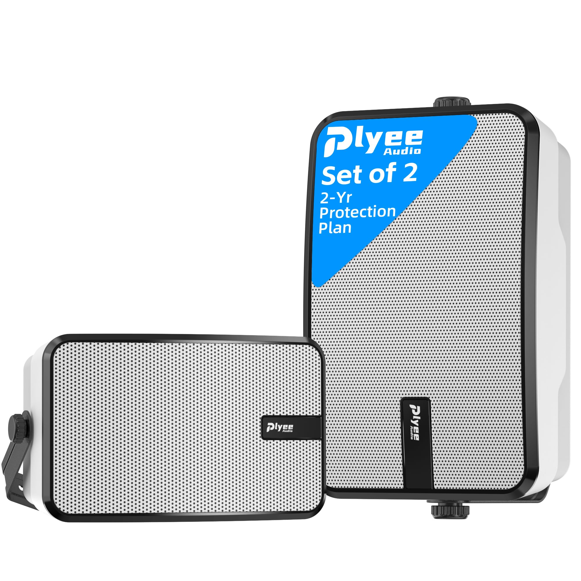 400W Outdoor Speakers 2-Pack: Wireless Sync & Bass