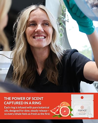 Vista 77 de Essence - Difusor nasal de aromaterapia portátil, anillo de nariz de aceite esencial de limón, inhalador de silicona para apoyo al estrés
