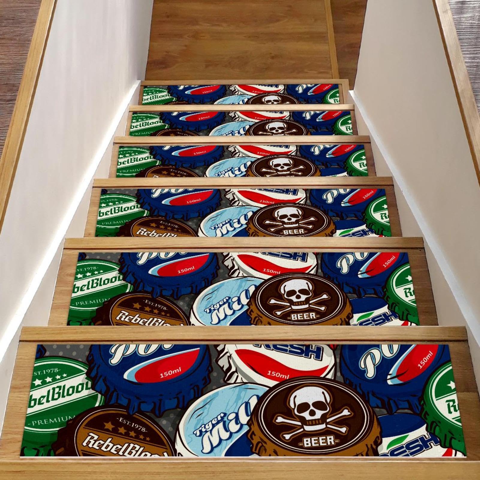 Tapis d'escalier antidérapants lot de 15 pour marches en bois de maison