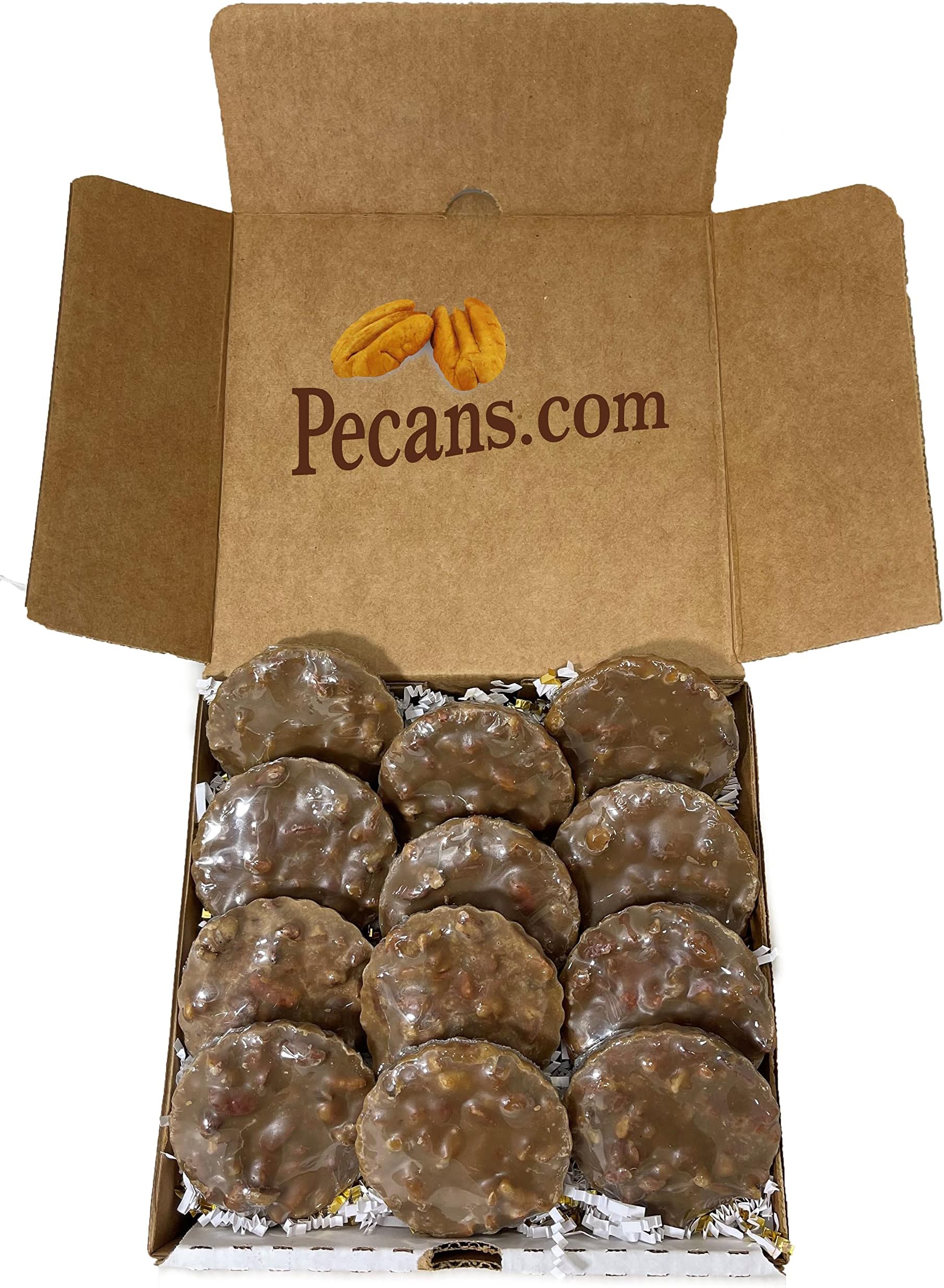 Pecans.com Splenda Texas Pecan Praline Candy-1 dz -Sealed Indvidually 2oz Serving !!HAS 4 TOTAL CARBS!! Keto Friendly-Gluten Free