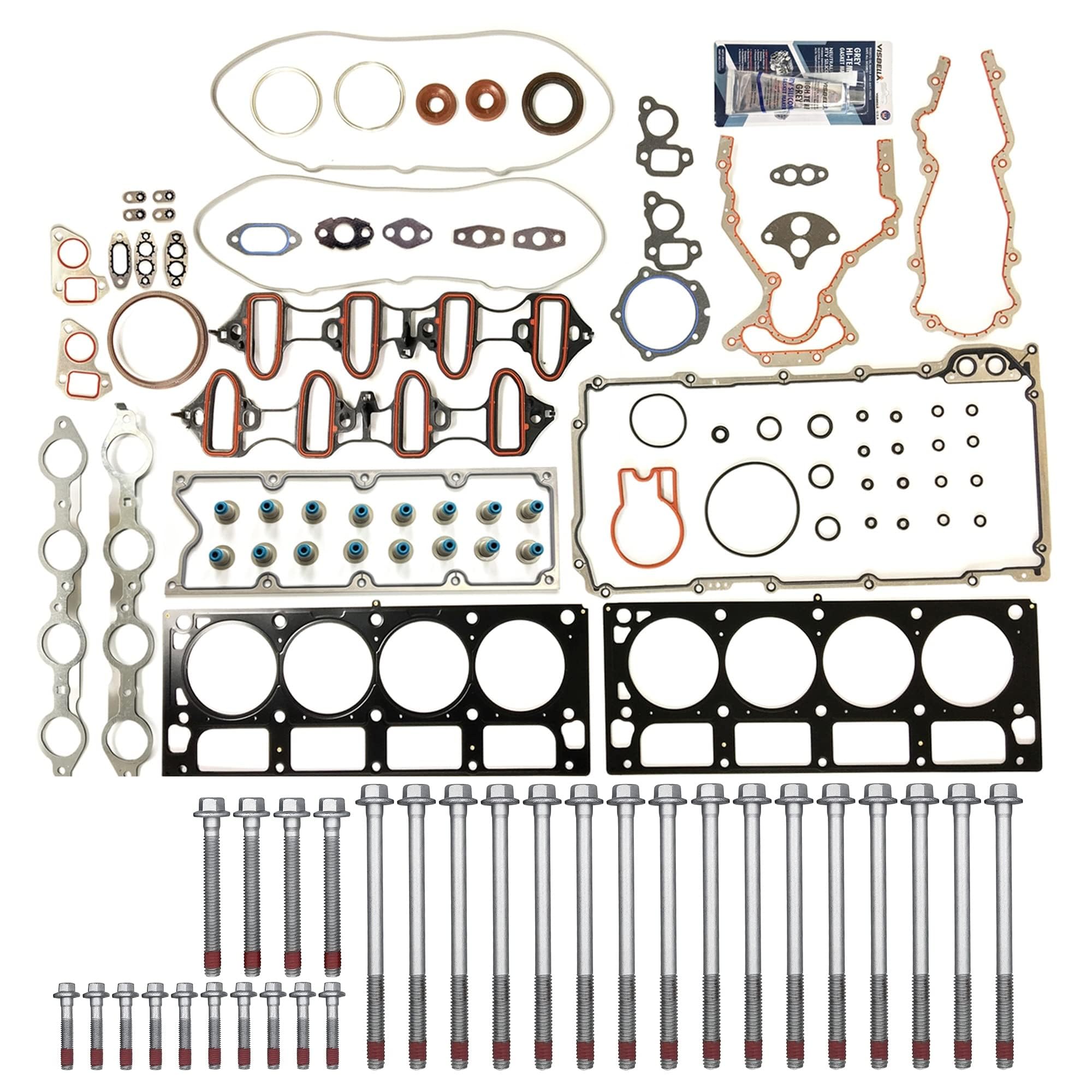 PartsFlow Head Gasket Set For 2002 2003 Cadillac Escalade 6.0L V8 For 2001 2002 2003 Chevrolet Silverado 2500 6.0L V8 For 2001 2003 2003 Gmc Yukon Denali Xl 6.0L V8