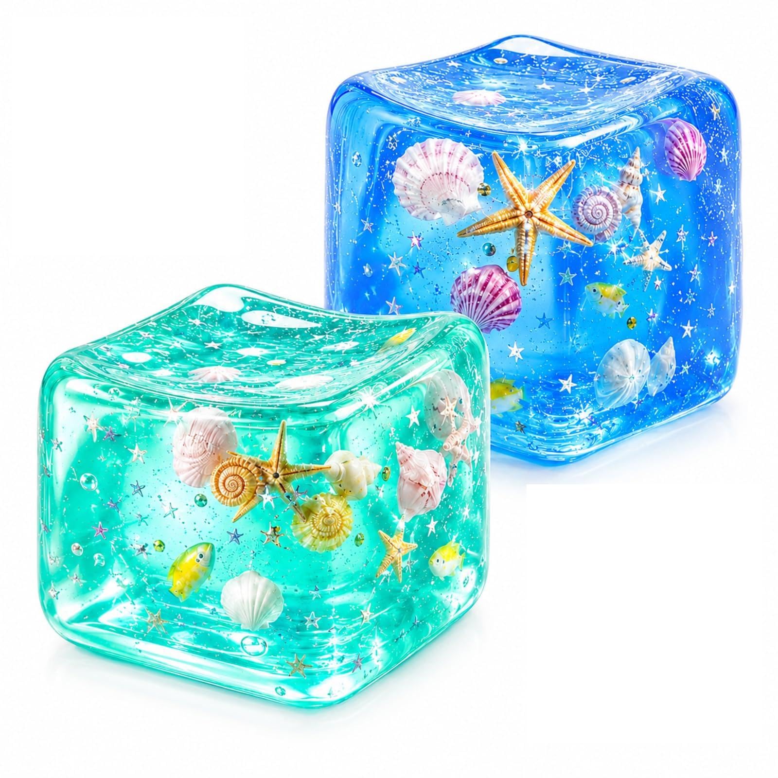 2Pcs Stress Cube, Sensory Fidget for Stress Relief, Suitable for Classroom Office Commute Focus