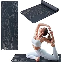 Gaiam Dry-Grip Yoga Mat - 5mm Thick Non-Slip Exercise &amp; Fitness Mat for Standard or Hot Yoga, Pilates and Floor Workouts - Cushioned Support, Non-Slip Coat - 68 x 24 Inches