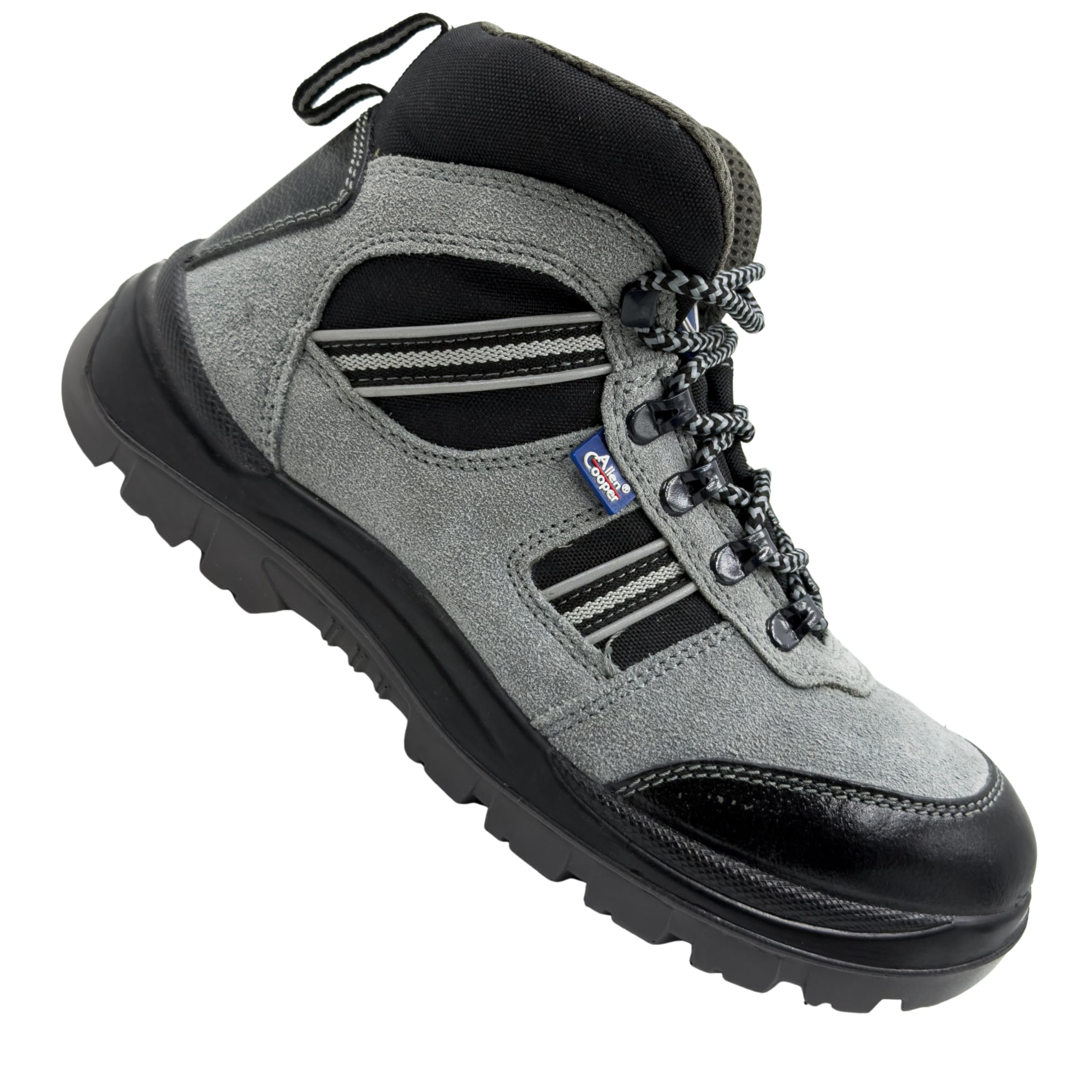 Allen Cooper AC 82153_1157_08 Hi-Ankle Safety Shoe (Grey, Size 8 UK/India)