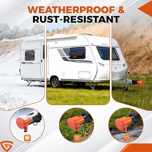 Miniatura 6 de Bloqueo de enganche de remolque resistente de 2-516 pulgadas, acoplador de bola antirrobo y bloqueo de cadenas de seguridad para RV, cámper