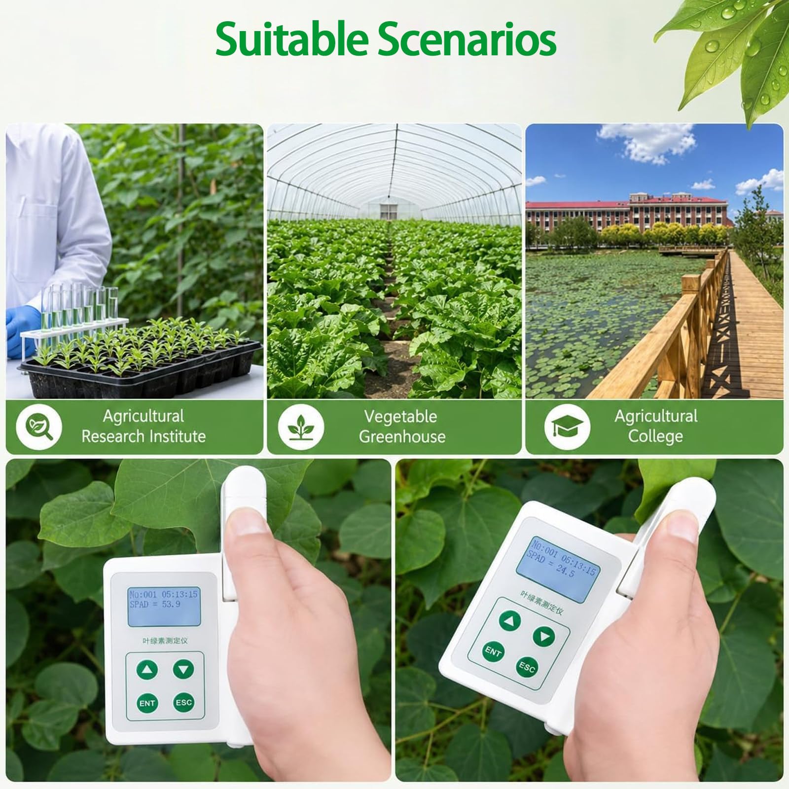 Chlorophyll-Messgerät, Spad-Tester Für Pflanzenblätter B
