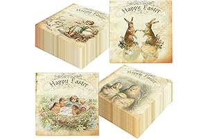 Vintage Easter Napkins Religious Bunny Party Decoration
