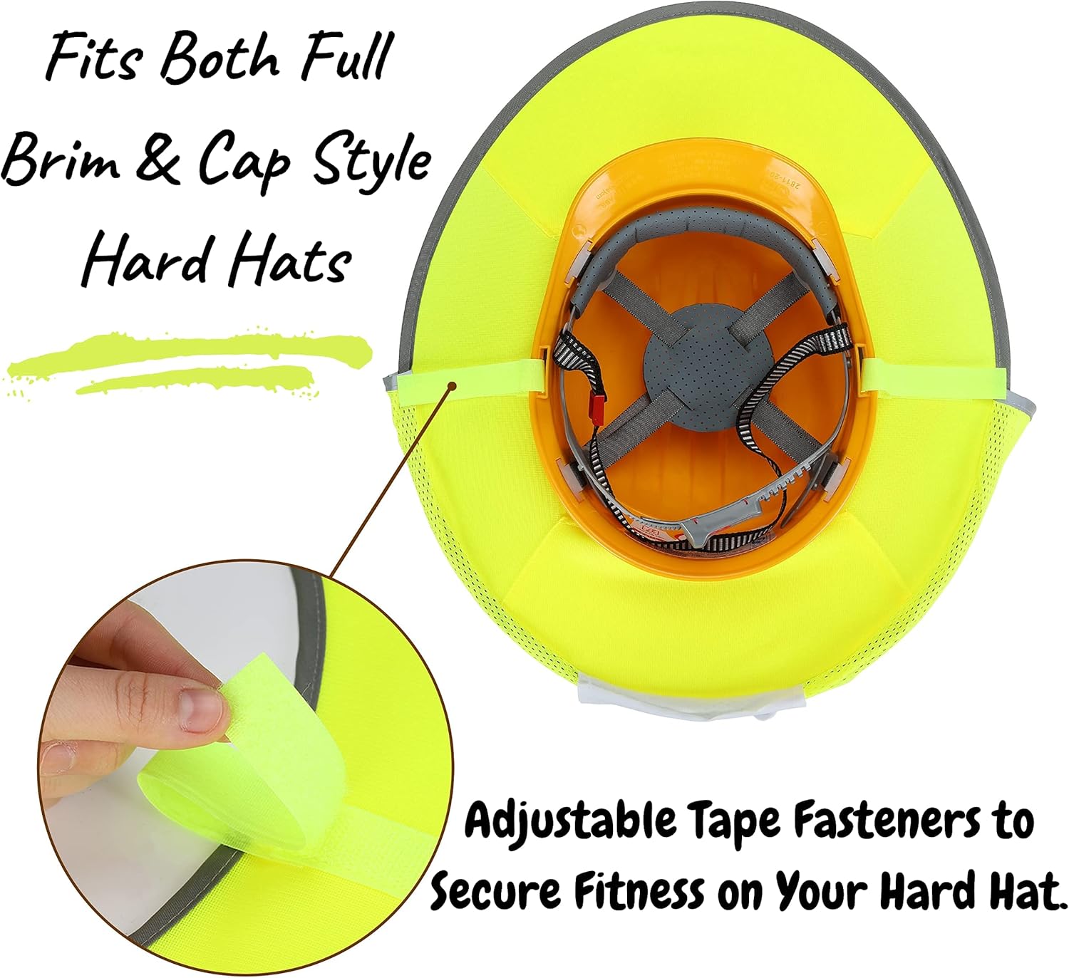 UNCO- Hard Hat Sun Shield, Full & Standard Brim Mesh Sunshade High Visibility Reflective, Hard Hat Sun Shade, Hard Hat Accessories, Hard Hat Visor, Hard Hat Shade, Hard Hat Neck Shade. : Tools & Home Improvement