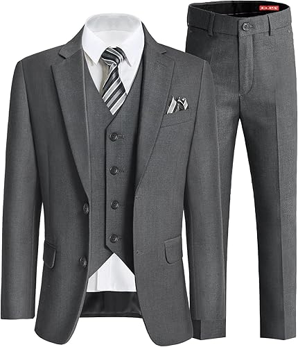 ELPA ELPA Conjunto de trajes formales para niños y jóvenes, traje de portador de anillo