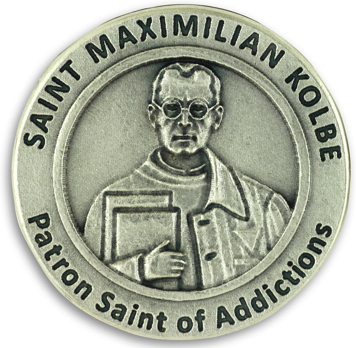 Lot of 3- St.Maximilian Kolbe Pocket Token Coin with Prayer Patron Saint Addictions