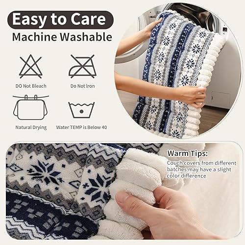 Miniatura 7 de Funda cálida de felpa para sofá, funda de sofá para mascotas para sofás de 3 plazas, fundas de sofá lavables para mascotas, fundas antideslizantes