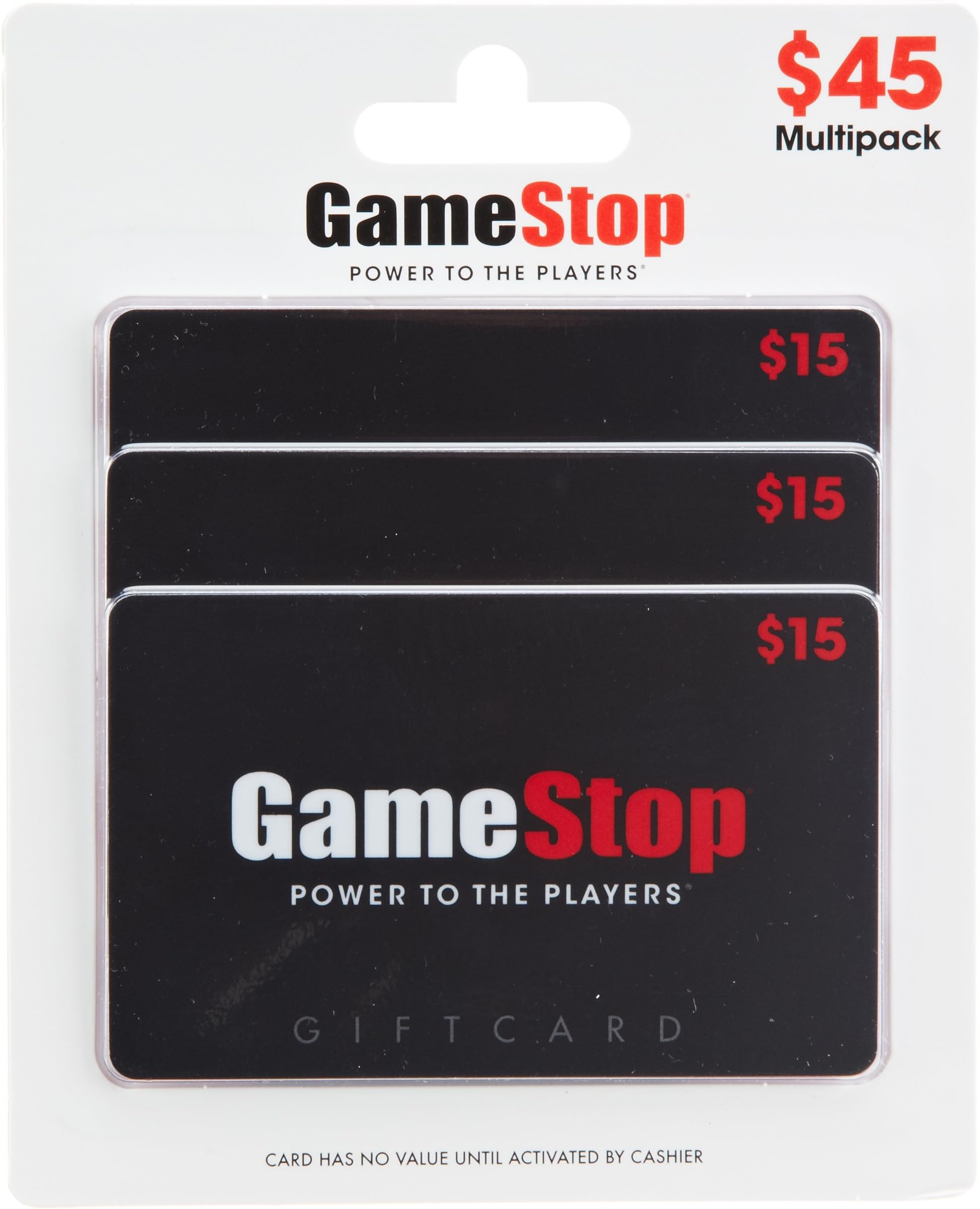 Physical Gift Cards (Multipack of 3 x $15) - $45