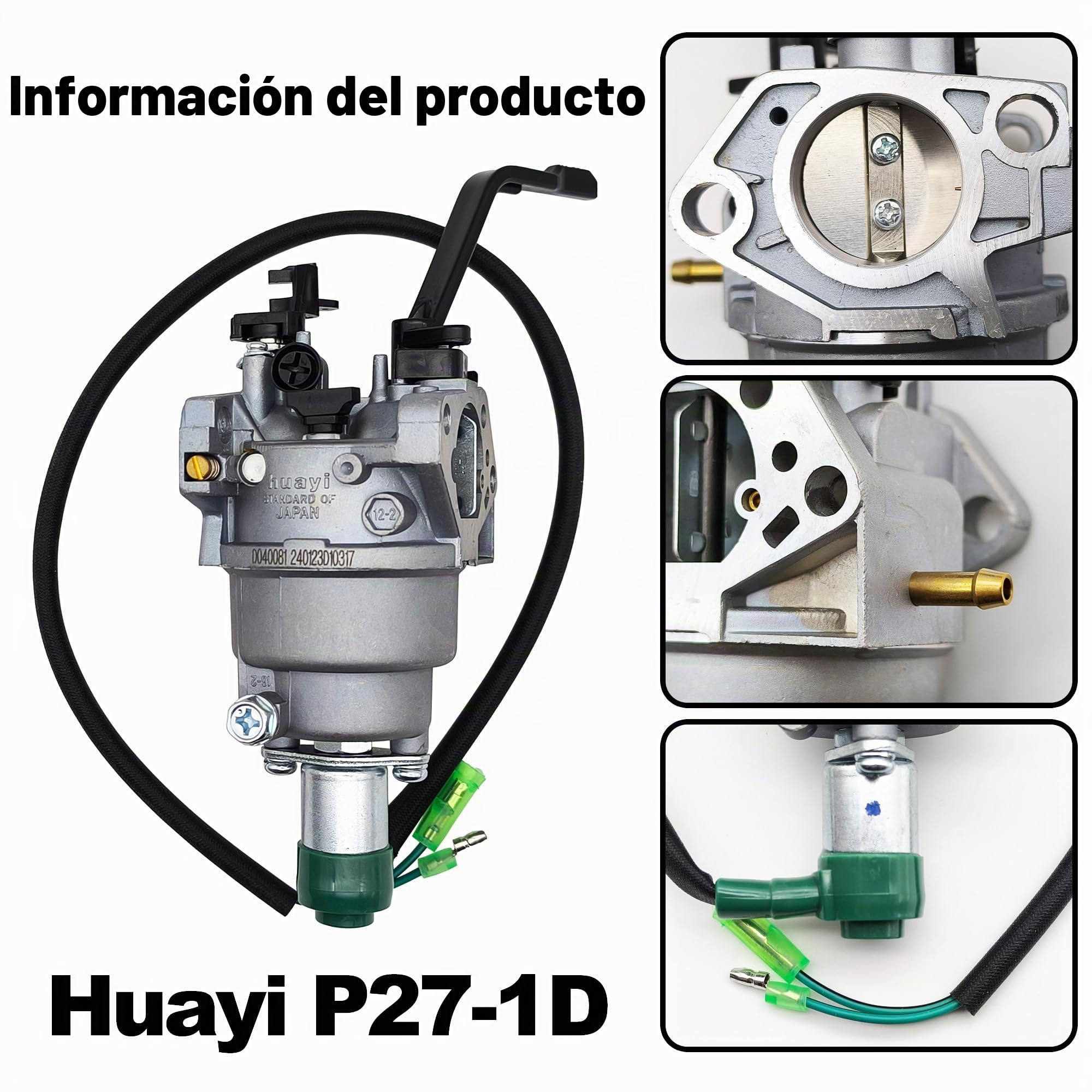 Kit de carburador YGQ GX340 GX390 para generador Huayi P27-1D Kit de carburador de gasolina OEM para Champion Predator Generac 420cc 439cc 459cc Potencia 6500 8750 9000 5500 7000 8000 7500 9500
