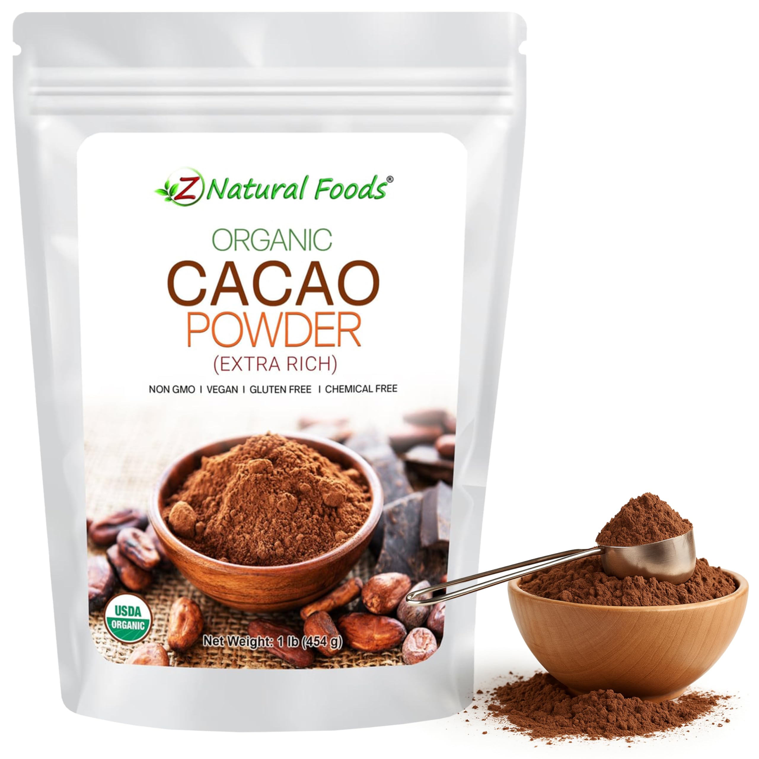 Amazon.com : Z Natural Foods Organic Cacao Powder - Unsweetened
