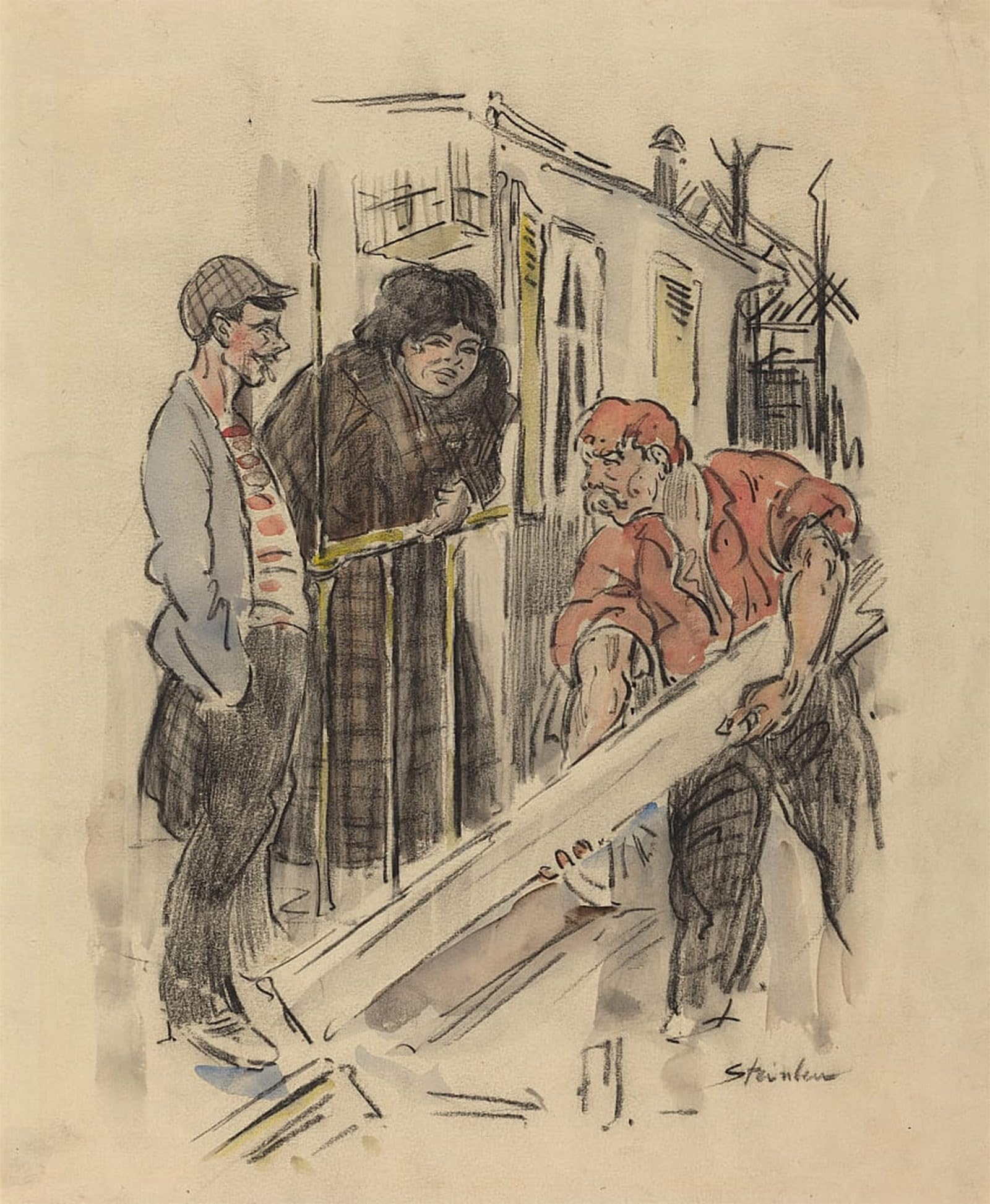 ARTXLXXBN Famous Print Painting Colorful Art Print Gossips Late Th by Théophile Alexandre Steinlen Canvas Art Decorations for Home Decor 60x90cm