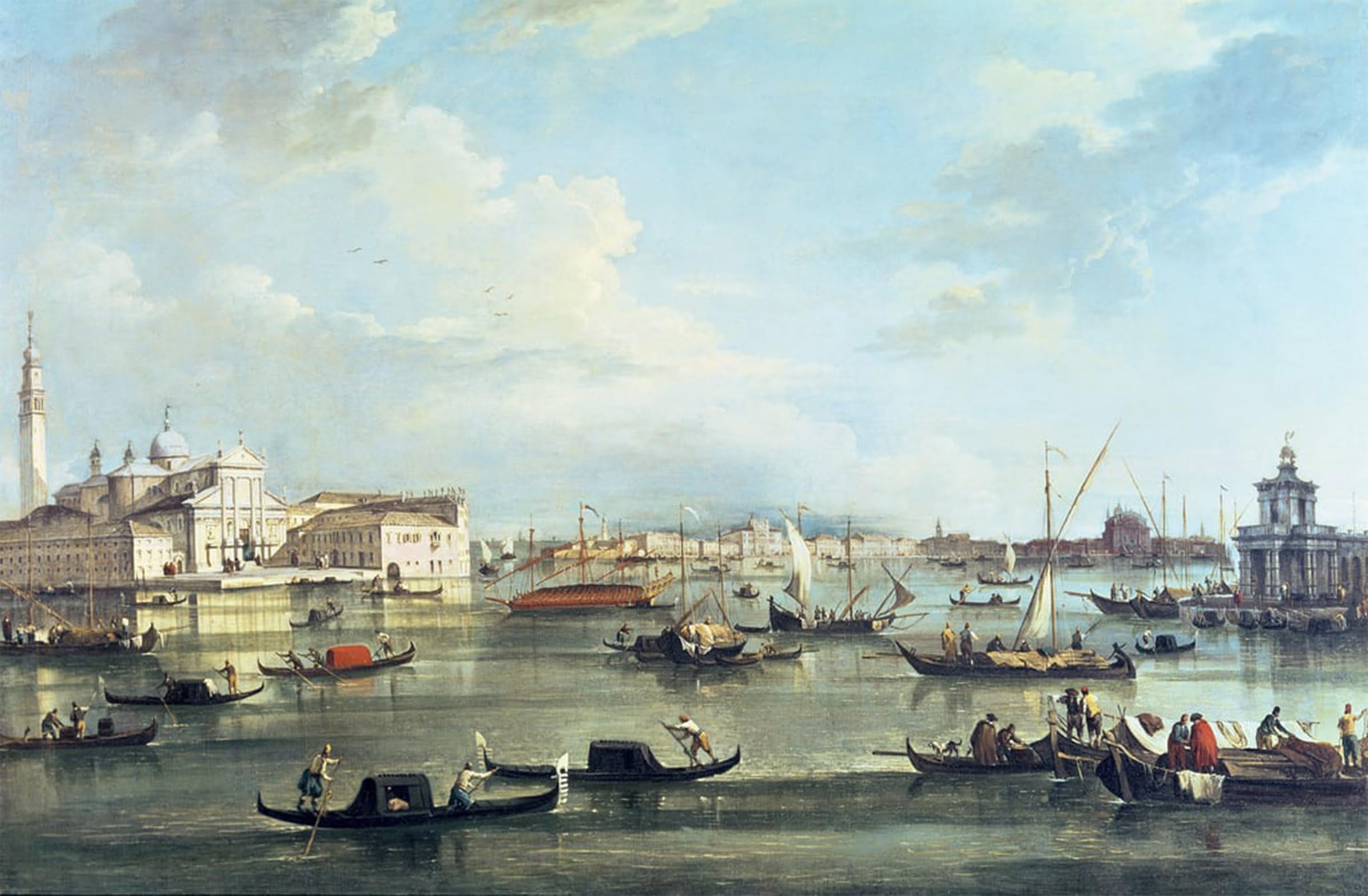 SERENDIPITP Retro Picture Poster Wall Art Pictures Painting St Mark by Francesco Guardi Wall Art Canvas Print for Wall Decor 60x90cm