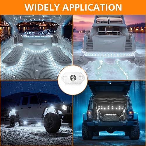 Miniatura 4 de EK ENNOKING Luces LED para interior de barco, cubierta marina, luz de cortesía, iluminación subacuática IP68 impermeable 9-24V para yate, kayak,