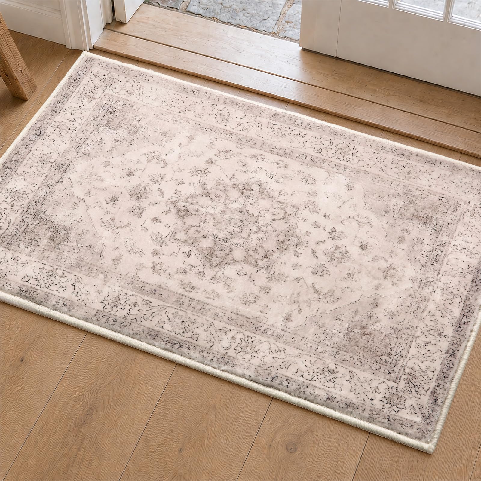 Tuocal Door Mats Indoor Outdoor 60 x 90 cm, Absorbent Heavy Duty Non-Slip Floor Mat Low Profile Door Mats Outdoor Washable Entrance Rug Easy To Clean Floor Mat for Entryway Patio Pets