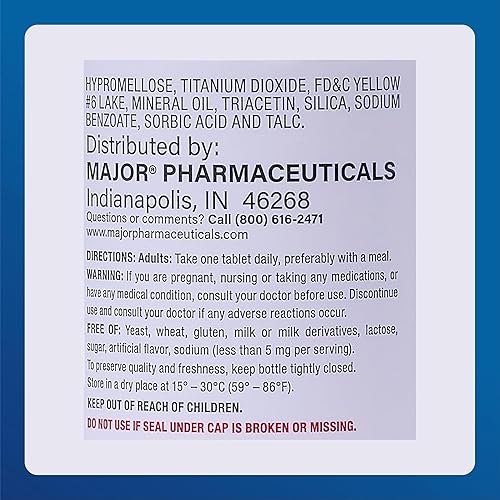 Miniatura 5 de MAJOR Stress Formula - Vitaminas de fórmula de estrés de alta potencia - Suplemento dietético - 60 Tabletas