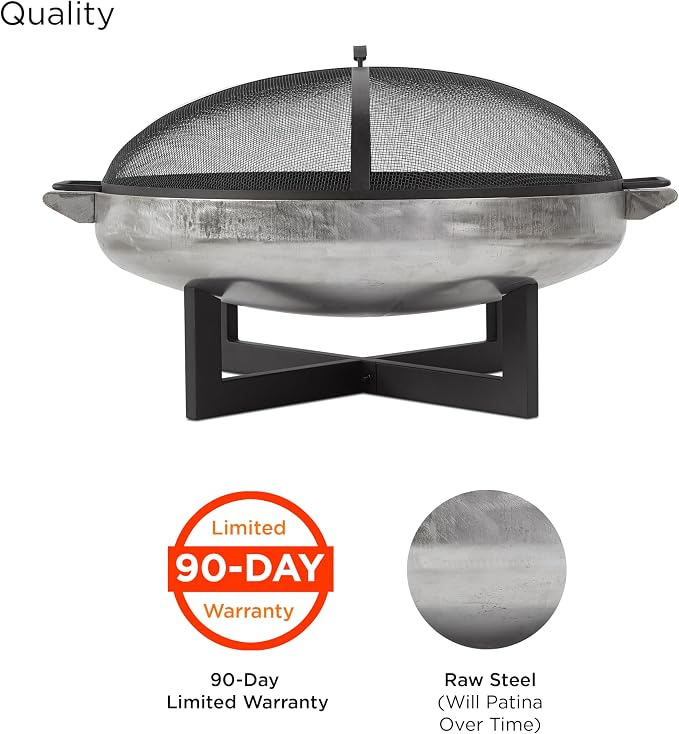 Brasero redondo Real Flame La Porte 37" para exteriores miniatura 5