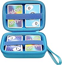 XANAD Boite Sac de Transport pour 400+ Jeux de Cartes Convient pour Boite Pokemon Skip bo uno Protection etb Pokemon Rangement Boite (Bleu Clair)