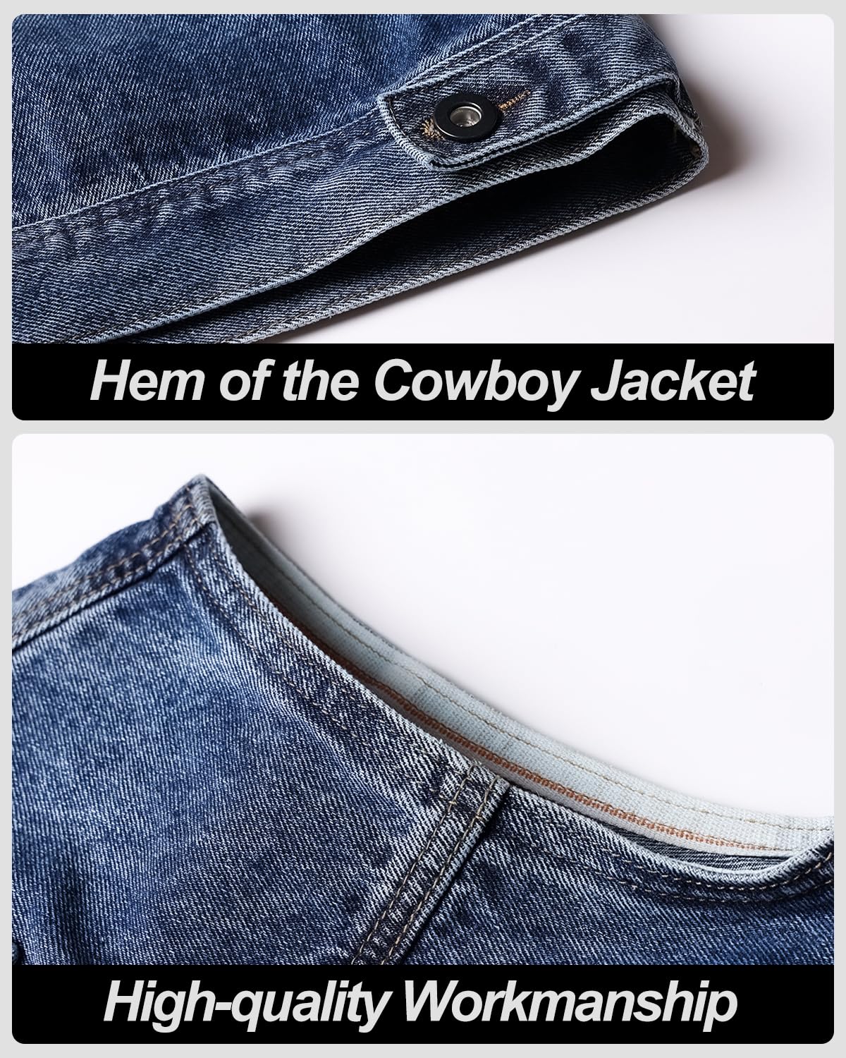 Homme Gilet en Jean Veste Courte sans Manches en Jean Vintage Sans Manches Veste à la Mode Motard Décontractée Denim Manteau de Moto