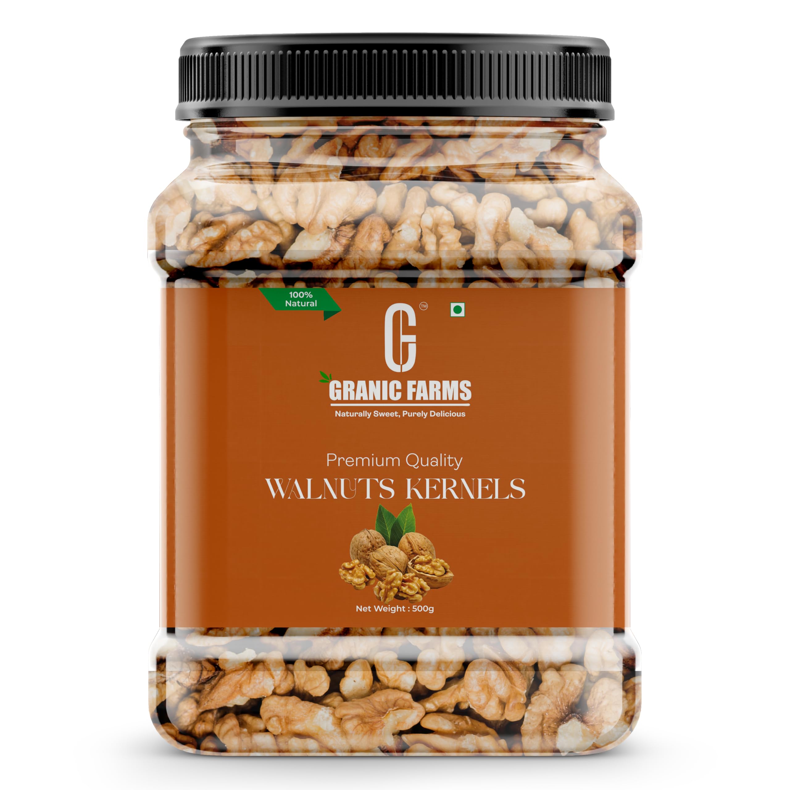 Granic Farms Premium California Walnuts - 500gm | Without Shell Walnut Kernels - Akhrot Giri | Natural and Anti-oxidant Akhrot Dry Fruits | Rich in Protein | Zero Trans Fat & High in Dietry Fiber (B0CKRNNFWG) Amazon Price History, Amazon Price Tracker