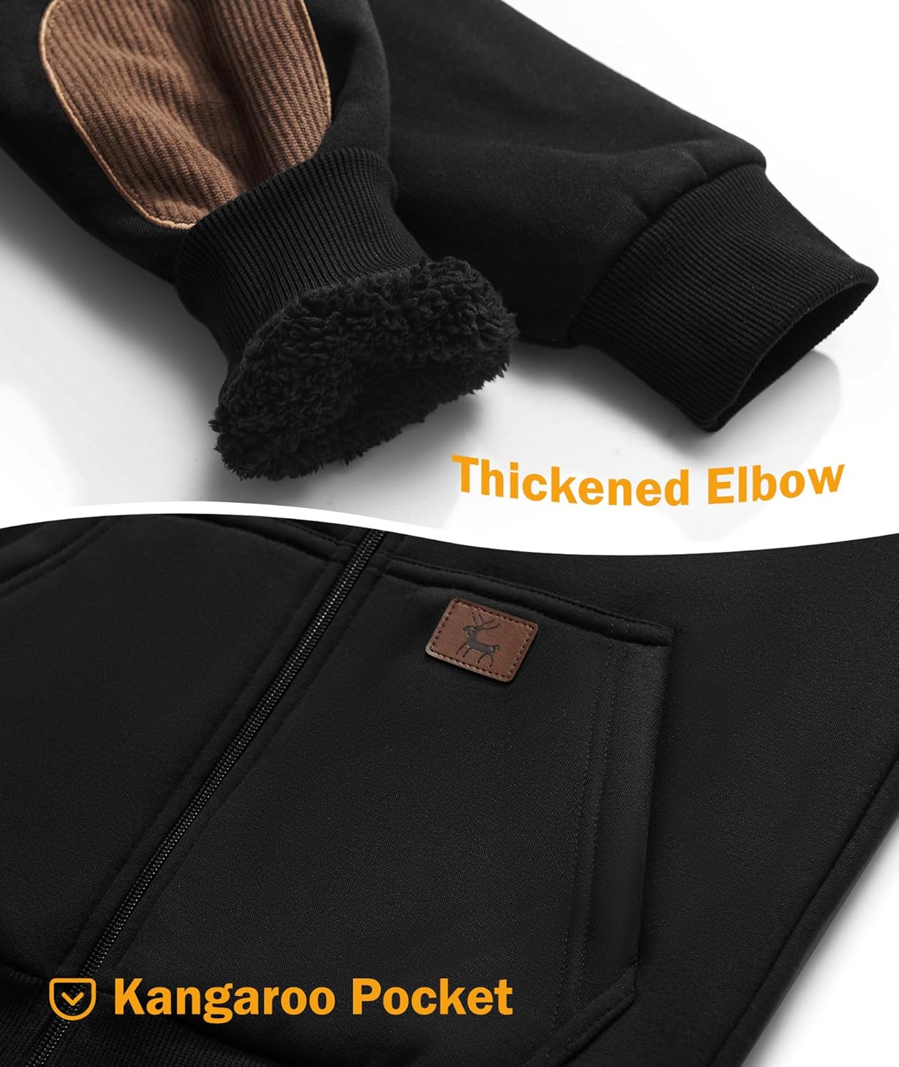 Boys Zip Up Hoodie Kid Fleece Jacket Youth Hooded Sweater Teen Sweatshrit Winter Coats for 6-15 Years - Image 6