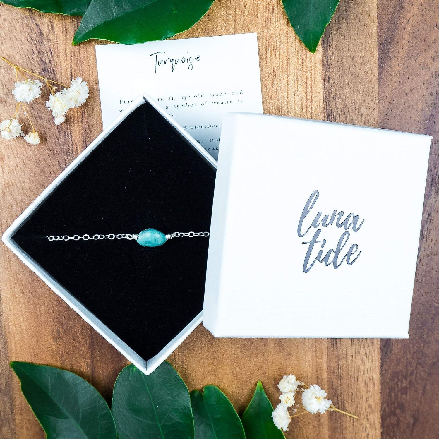 Luna Tide Turquoise Raw Nugget Choker in Sterling Silver
