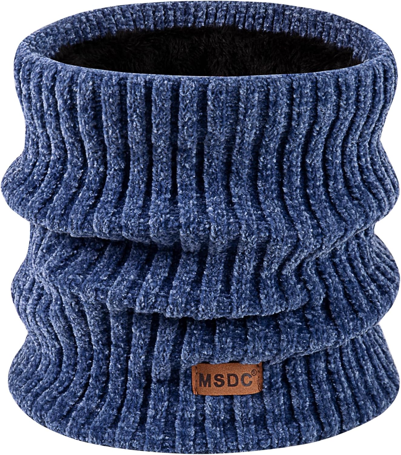 MSDC Winter Scarf for Women Neck Gaiter Warmer Chenille Fleece Face Mask Covering for Cold Weather Gifts