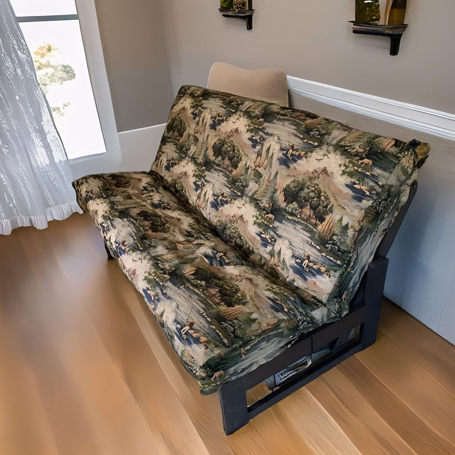 Futon Cover Only UpNorth Premium Fabric Collection Fits 6-8 inch Futon Mattress Full Size (Fisherman)