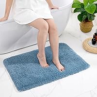 Vista 103 de Alfombra de inodoro blanca 22x24, antideslizante, esponjosa, alfombra de piso para baño en forma de U, lavable, alfombra de contorno para inodoro