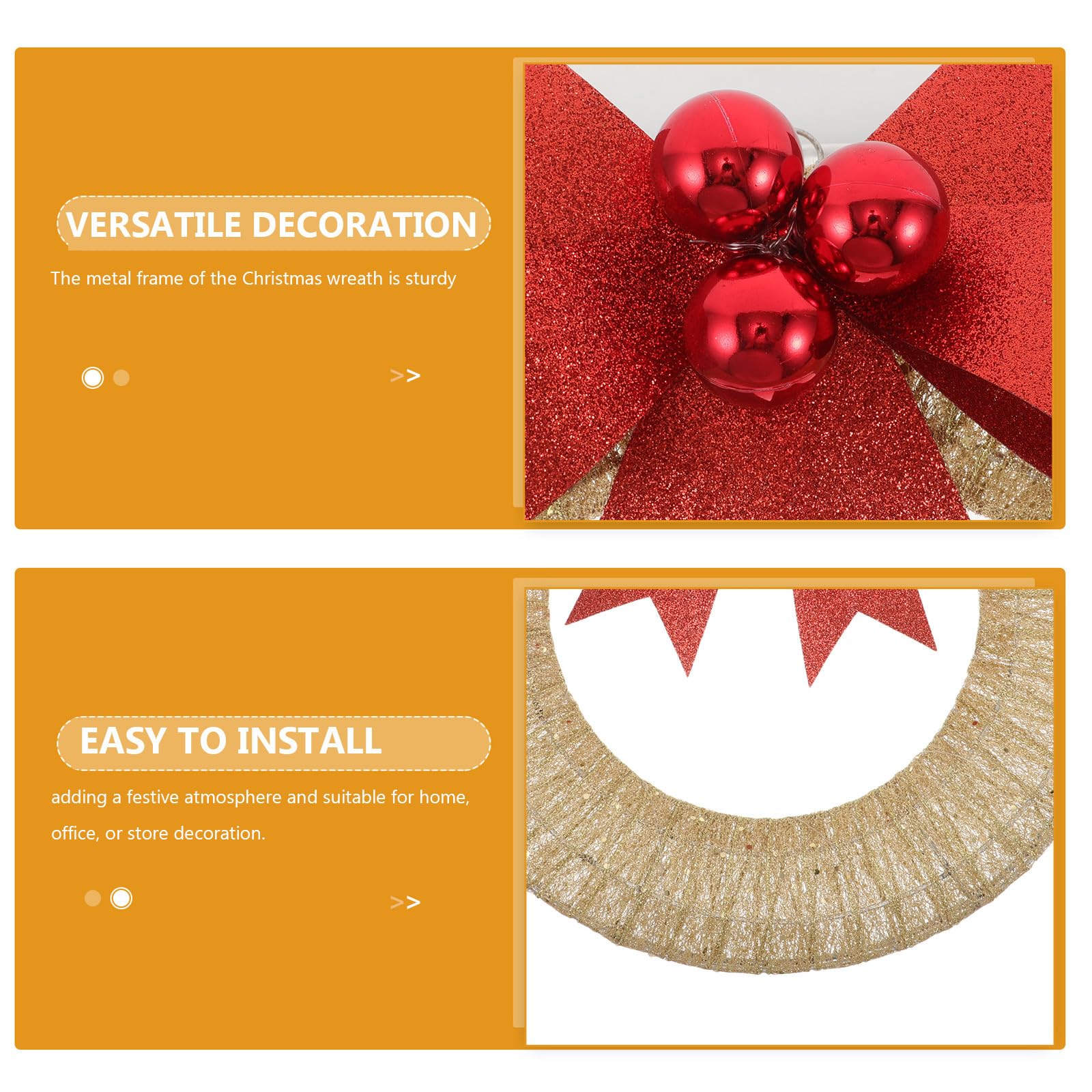 OUNONA Guirnalda de Navidad Iluminada LED para Exteriores Grandes Decoraciones Navideñas con Luz Cálida para Puertas y Paredes para Fiestas de Navidad
